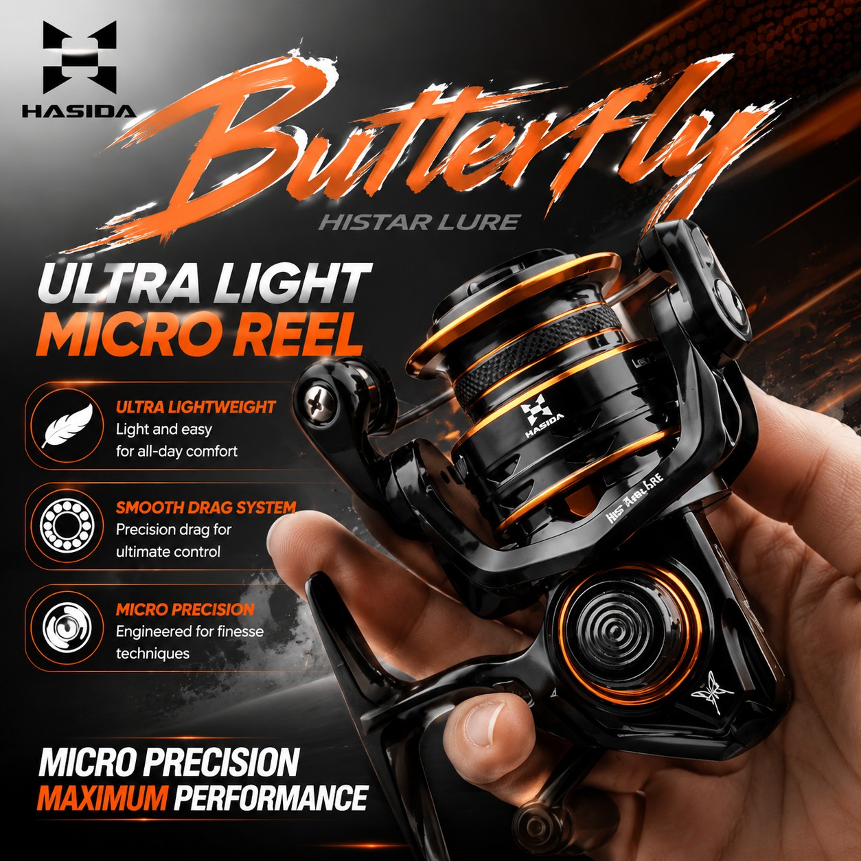 Kastking Reel Zephyr - Carretilha de Pesca HASIDA Butterfly 800