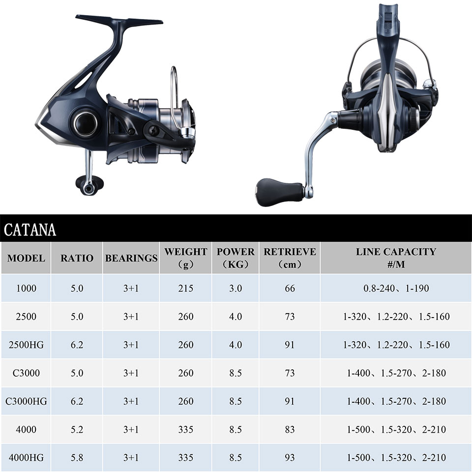 Shimano CATANA Pesca Spinning  - Shimano Reel Sienna avaliação e preço